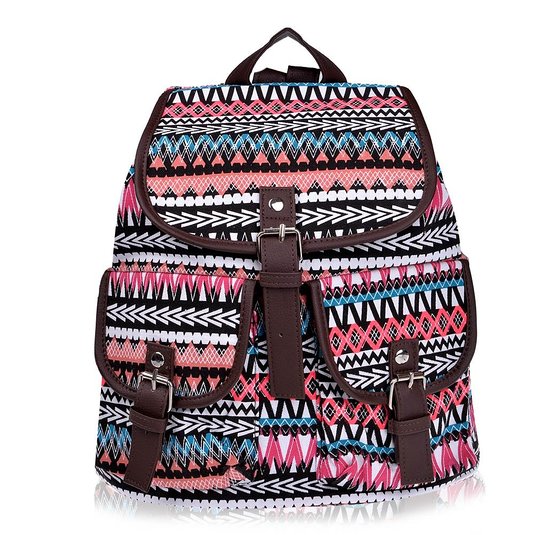 Vbiger Canvas Backpack for Women & Girls Boys Casual Book Bag Sports Daypack