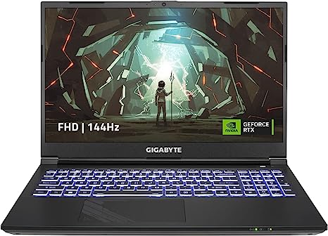 GIGABYTE G5 KF: 15.6" FHD 1920x1080 144Hz, NVIDIA GeForce RTX 4060 Laptop GPU, Intel Core i5-12500H, 8GB DDR4 RAM, 512G SSD, Win11 Home (G5 KF-E3US333SH) Black