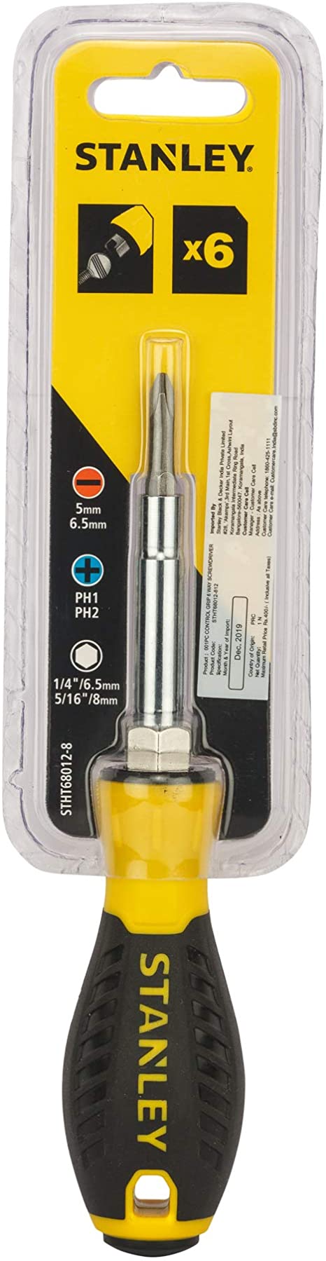 STANLEY Screwdriver, All-in-1, 6-Way (68-012)