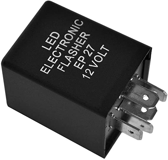 HUIQIAODS 5 Pin EP27 FL27 Electronic LED Flasher Relay for Turn Signal Bulbs Fix Hyper Flash Rapid Blink Issue