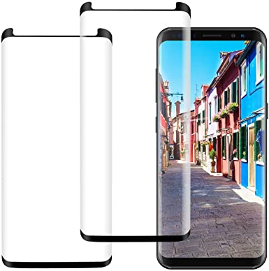 2 Pack Galaxy S8 Screen Protector,[HD][Anti-Bubble][Anti-Scratch][3D Curved Full Coverage][Easy to Install] for Galaxy S8 Screen Protector