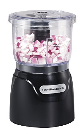 Hamilton Beach Stack & Press 3 Cup Chopper (72850), Black