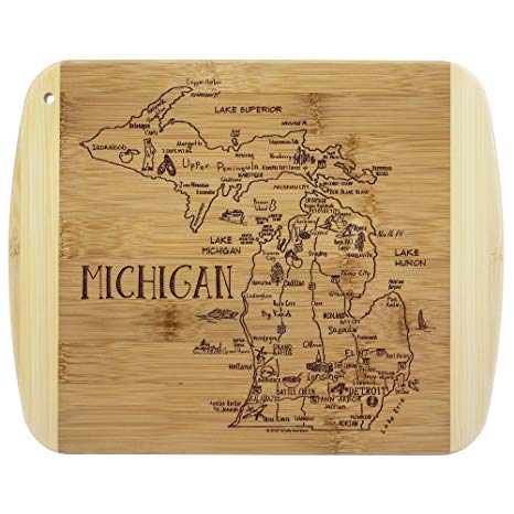 Totally Bamboo A Slice of Life Michigan Bamboo Serving and Cutting Board