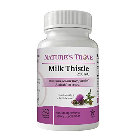 Milk Thistle 250 mg by Nature's Trove - 240 Vegetarian Capsules