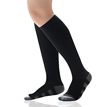 Compression Socks for Men & Women (Pair) Support Sports Calf,Boost Stamina, Circulation & Recovery Fit for Running, Nurses, Shin Splints, Flight Travel, & Maternity Pregnancy
