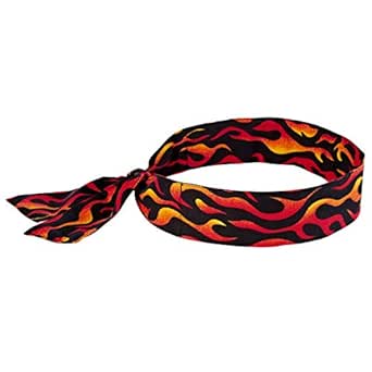 Ergodyne 12341 Chill-Its Evaporative Cooling Bandana, Flame, Standard (Pack of 24)