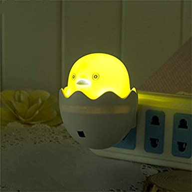 Chocozone Automatic Sensor LED EU Plug Duck Wall Socket Lamp for Bedroom Home Decoration Night Light (Automatic On/Off)