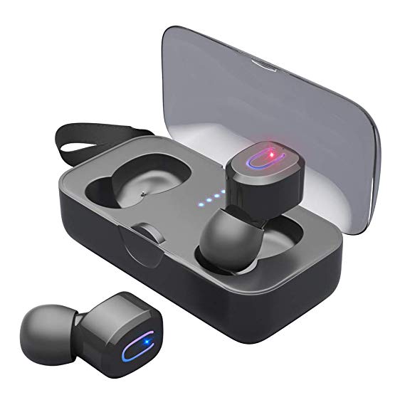 Bluetooth 5.0 Wireless Headphones 20H Playtime Deep Bass Stereo Sound True Wireless Earphones Earbuds with Mic, Headphones for Running, Stereo Calls, Low Latency, Instant Pairing, IPX56 Waterproof