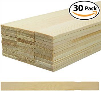 Pro Project Supplys Pro-Grade 12 Paint Stir Sticks 30 Pack. Splinter-Free, Sanded Wood Mixer is Great For Mixing Gallon Pails of Glue, Epoxy & Body Filler. Bulk Painting Stirrer, Accessory & Tool