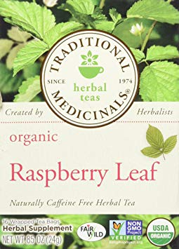 Traditional Medicinals Organic Raspberry Leaf Herbal Wrapped Tea Bags, 16 ct