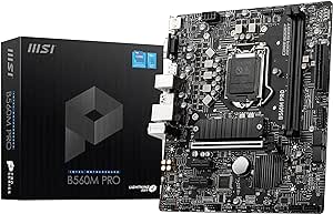 MSI B560M PRO-E ProSeries Motherboard (mATX, 11th/10th Gen Intel Core, LGA 1200 Socket, DDR4, PCIe 4, M.2 Slot, USB 3.2, Gbps LAN)