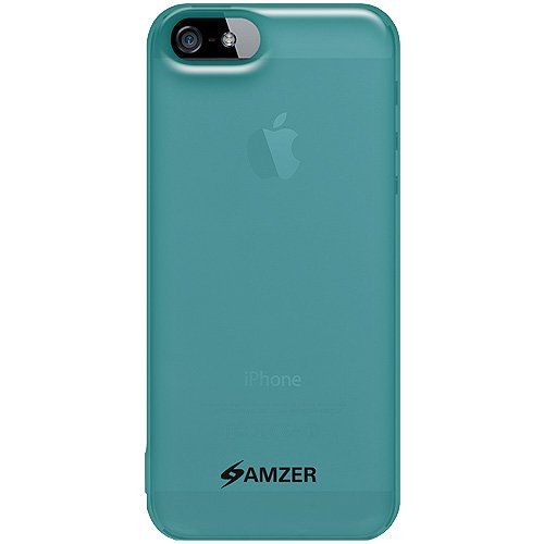 Amzer Soft Gel TPU Gloss Skin Fit Case Cover for Apple iPhone 5, iPhone 5S, iPhone SE (Fits All Carriers)  - Translucent Blue