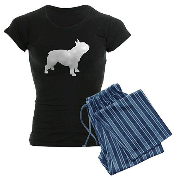 CafePress - French Bulldog Women's Dark Pajamas - Womens Novelty Cotton Pajama Set, Comfortable PJ Sleepwear