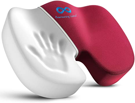 Everlasting Comfort Office Chair Seat Cushion for Back, Coccyx, & Tailbone Pain Relief (Red)