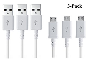 Hotbin [3-Pack] Micro 3ft USB Data Charger Cable Cord for Samsung Galaxy S3,S4,S6,S7 Edge; Note 2,4,5