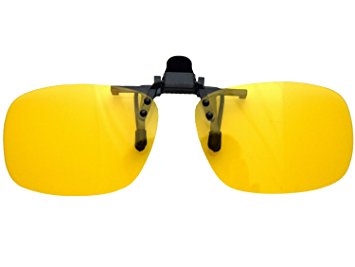 Besgoods Yellow Night Vision Polarized Clip-on Flip up Sunglasses Fishing