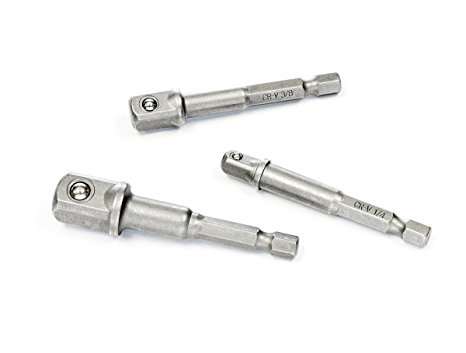 SE 7503SD 3-Piece Power Extension Bits, Sizes 1/4-Inch, 3/8-Inch, and 1/2-Inch