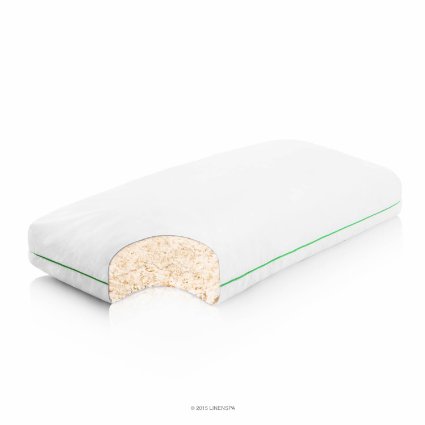 LINENSPA Shredded Talalay Latex Pillow with 100% Cotton Percale Cover - Standard Size