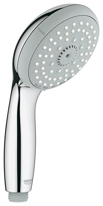 GROHE 28578001 New Tempesta 100 Hand Shower 4 Sprays, Rain O2, Rain, Massage, Jet