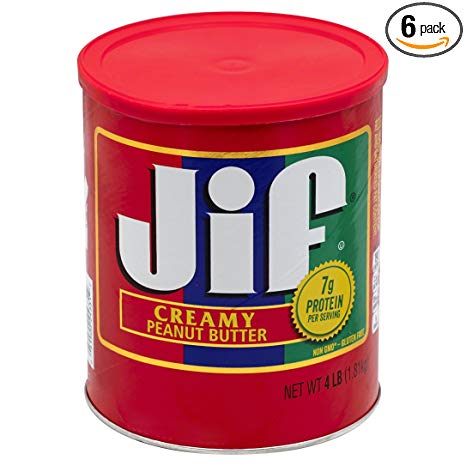 Jif Creamy Peanut Butter, 4 lb., 6 Count