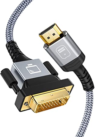 HDMI to DVI Cable 3.3ft,Snowkids HDMI to DVI Adapter Cable,high Speed Bi-Directional, DVI to HDMI Cable, HD 1080P