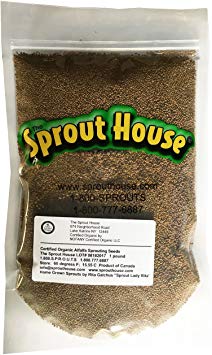 The Sprout House Certified Organic Non-GMO Alfalfa Organic Sprouting Seeds 1 Pound