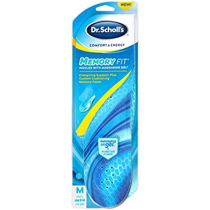 Dr. Scholl’s Comfort and Energy Memory Fit Insoles for Men, 1 Pair, Size 8-14