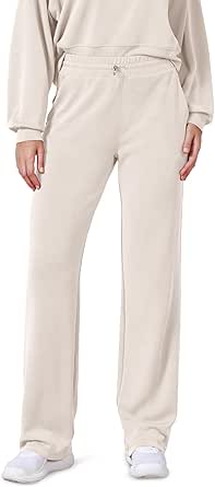 ODODOS Women's Modal Soft Wide Leg Pants with Pockets Adjustable Shockcord High Waist Casual Lounge Pants-27/29/31" Inseam