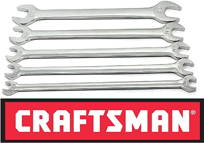 New Polished Craftsman 5 Pc Piece Standard Sae Tappet Wrench Set