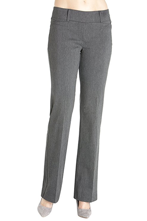 Rekucci Women's "Ease In To Comfort Fit" Barely Bootcut Stretch Pants