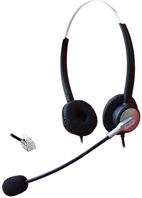 Comdio CH403A3 Corded Call Center Phone Headset for Avaya Nortel Meridian Norstar Aastra Allworx Altigen Plantronics T20 Talkswitch ESI Doro Hybrex Cable & Wireless Telephones