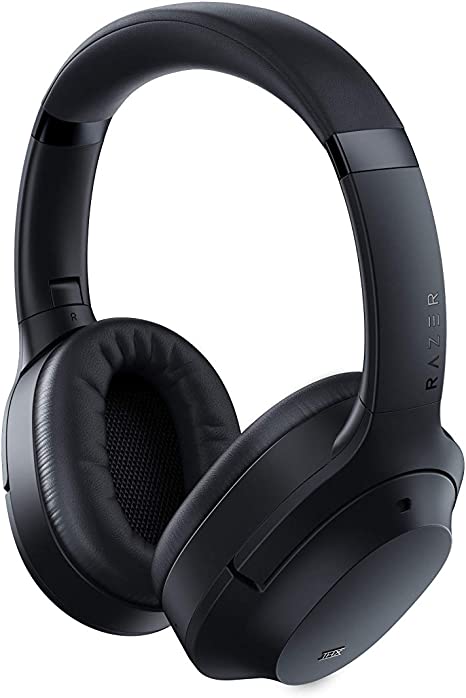 New Razer Opus Active Noise Cancelling ANC Wireless Headphones: THX Audio Tuning – Up to 40 Hr Battery – Bluetooth 5.0 & 3.5mm Jack Compatible - Auto Play/Auto Pause - Carrying Case Included - Black