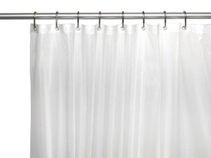 Carnation Home Fashions 10-Gauge PEVA 72 by 72-Inch Shower Curtain Liner, Standard, Frosted Clear