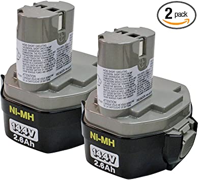 Makita 194157-8 1434 14.4-Volt 2-3/5-Amp Hour NiMH Pod Style Battery, 2-Pack