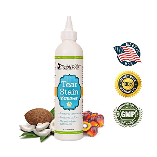 Tear Stain Remover for Dogs - Natural and Gentle on White Fur Our Premium Quality Treatment Cleans your Dogs Tears and Remove Eye Build Up Stains and Crust. For All Breeds And Sizes. Proudly USA Made