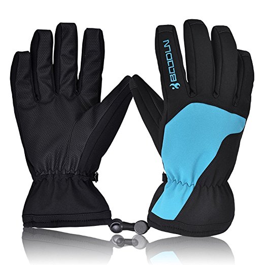 Ski Gloves, Hicool Waterproof Thermal Winter Ski Gloves Snowboard Snowmobile Motorcycle Cycling Outdoor Sports Gloves-Men's