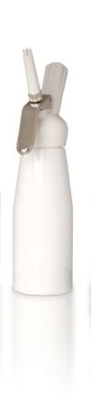 Whip-It! Brand Professional 1/2-Liter Anodized Whipped Cream Dispenser with High Impact Head, White