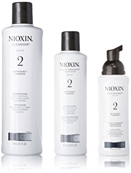 Nioxin System 2 Starter Kit Cleanser, Scalp Therapy & Scalp Treatment 1 set (Cleanser 300mL (10.1 FL OZ), Scalp Therapy 150 mL (5.07 FL OZ), Scalp Treatment 100mL (3.38 FL OZ))