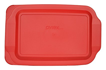 Pyrex 3 Quart 9" x 13" Red Oblong Plastic Lid 233-PC for Glass Baking Dish