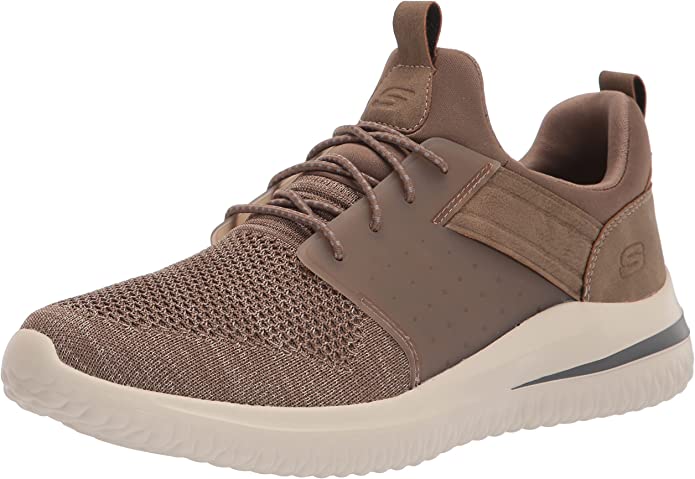 Skechers Mens Delson 3.0 - Cicada Knitted Bungee Lace Slip On