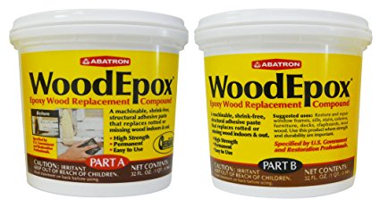 Abatron WoodEpox Epoxy Wood Replacement Compound, 2 Quart Kit, Part A & B