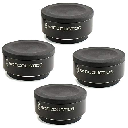 IsoAcoustics ISO-Puck - Isolation Puck for Studio Monitors and Amps - Black (Set of 4)