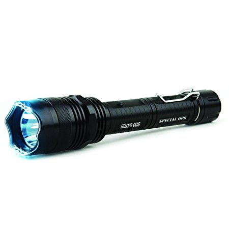 Special Ops Stun Gun Flashlight with Concealed Stun Technology - Self-Defense Tool with Glass-Breaker, Rechargeable