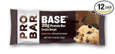 PROBAR BASE Protein Bar, Cookie Dough, 2.46 Ounce (Pack of 12)