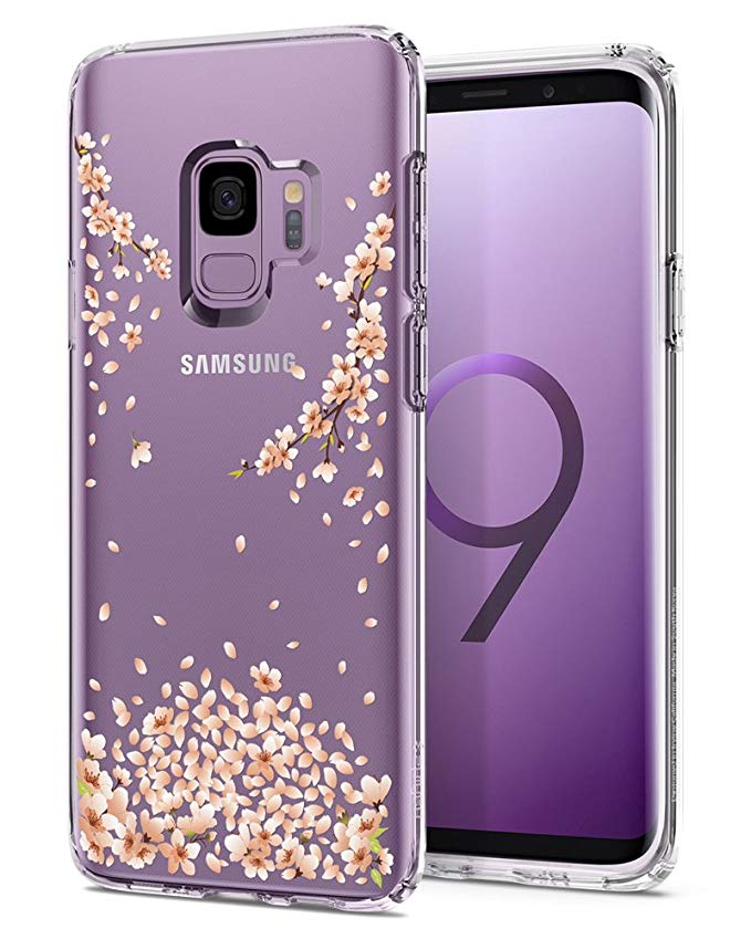 Galaxy S9 Case Spigen Liquid Crystal - Light but Durable Flexible Clear TPU Protection for Samsung Galaxy S9 (2018) - Blossom Crystal Clear