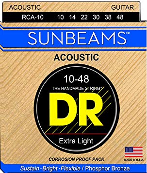 DR Strings Sunbeam - Phosphor Bronze AcousticRound Core 10-48