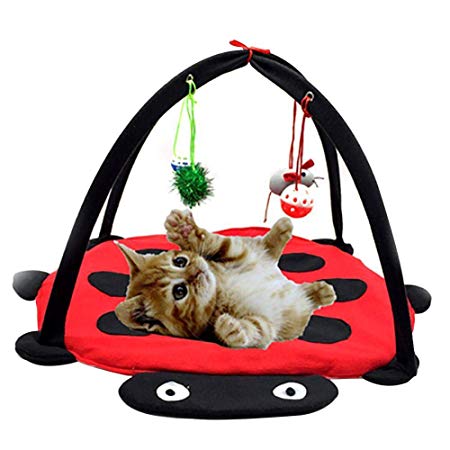 Yunt Fun Pet Hammock Cat Tent, Small Pet Toy Dogs Cats Fleece Hammock Toy