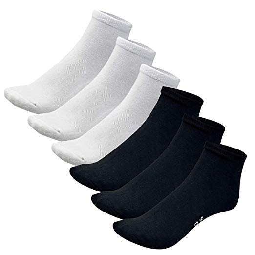 Bamboo Sports Quarter Crew Socks- Super Soft & Comfortable Prevent Smelly & Sweaty Feet