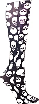 Celeste Stein Therapeutic Compression Socks, Skulls, 8-15 mmhg, 1-Pair