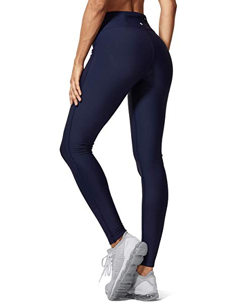 CRZ YOGA Women's Winter Thick Fleece Lined Legging Mid-Rise Sports Warm Pants with Zip Pocket 28''